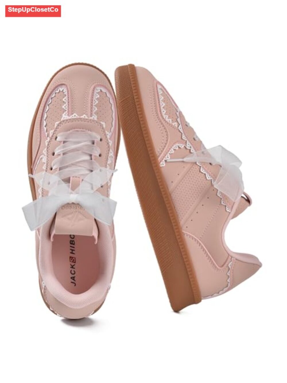 Women's Lace-Up Sneakers with Arch Support Memory Foam Insole Non-Slip